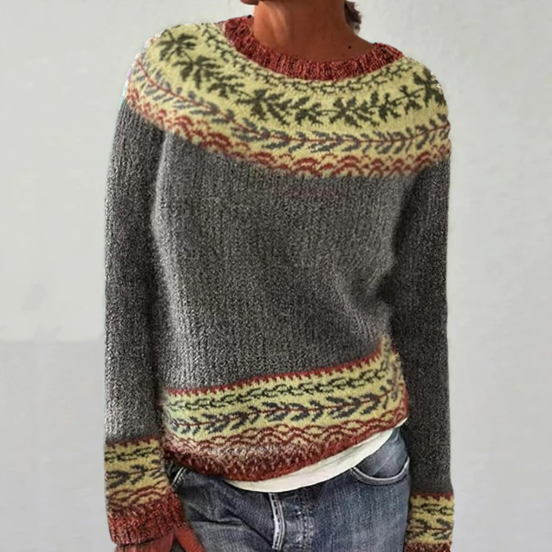 Verolyn leaf garland yoke jumper