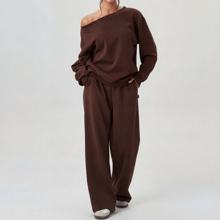 Verolyn - One-Shoulder Two-Piece Set
