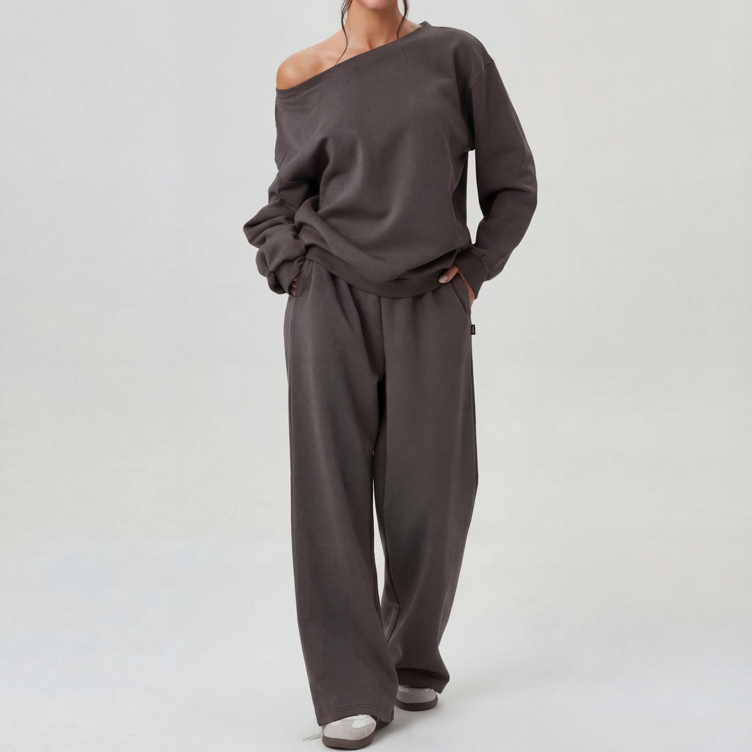 Verolyn - One-Shoulder Two-Piece Set