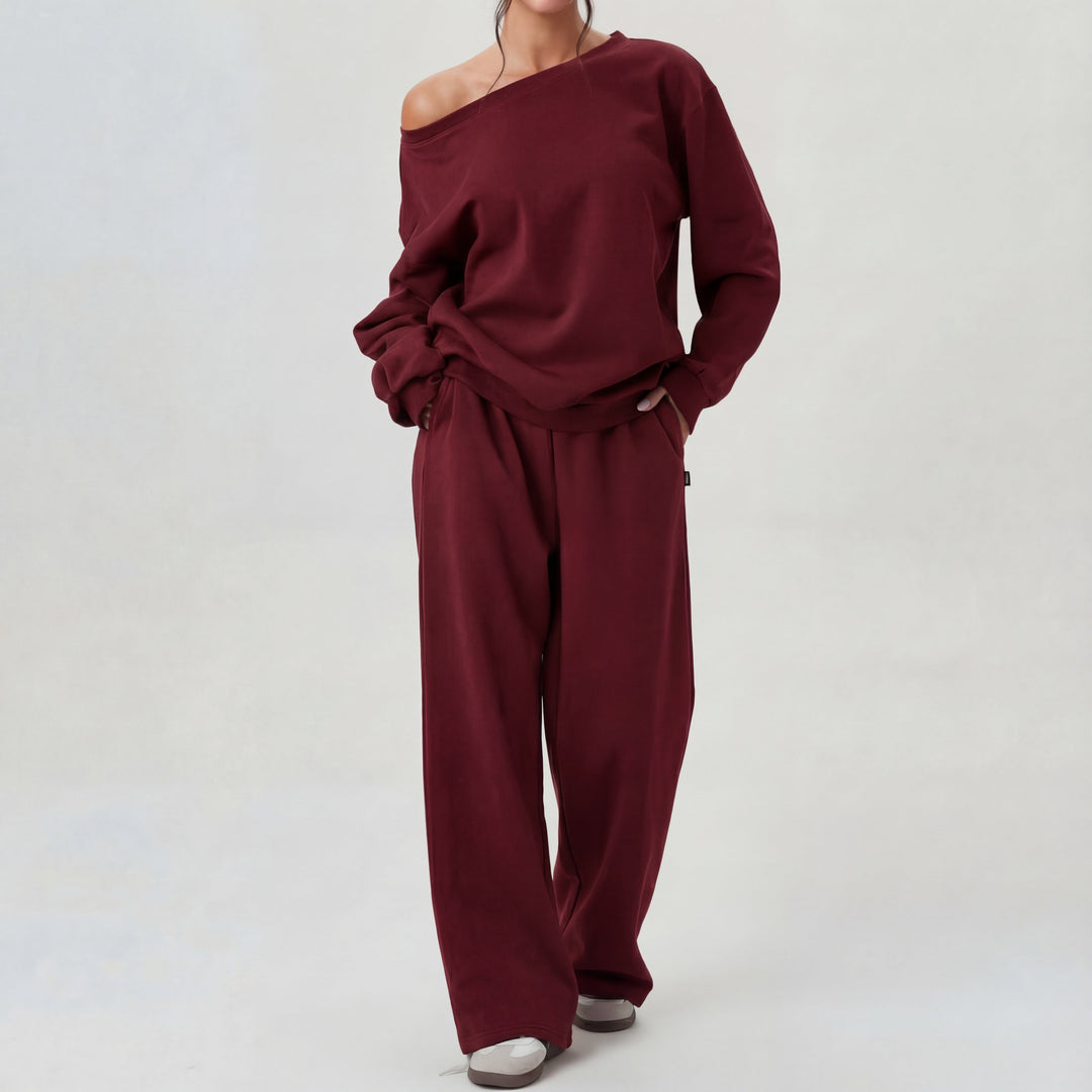 Verolyn - One-Shoulder Two-Piece Set