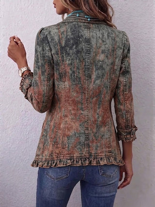 Verolyn desert ombré textured ruffle jacket – view 2