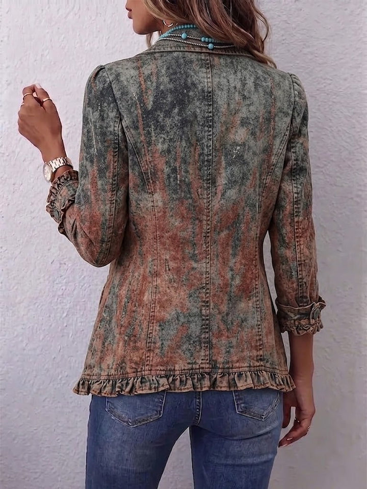 Verolyn desert ombré textured ruffle jacket – view 2