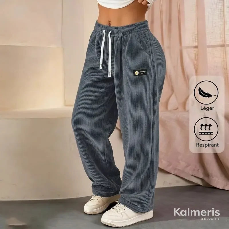 Verolyn straight leg corduroy joggers in grey