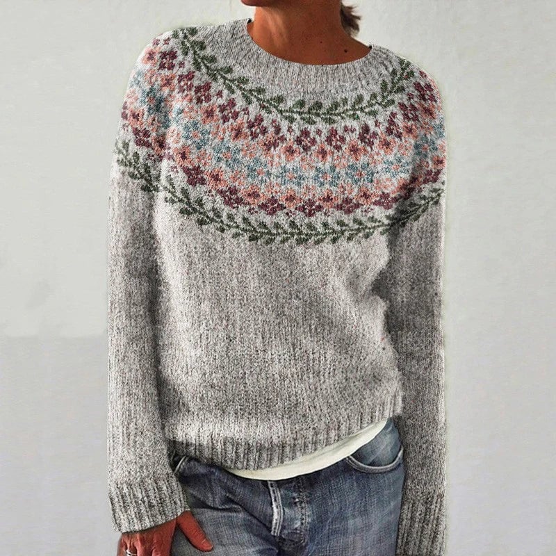 Verolyn rose fair isle yoke jumper