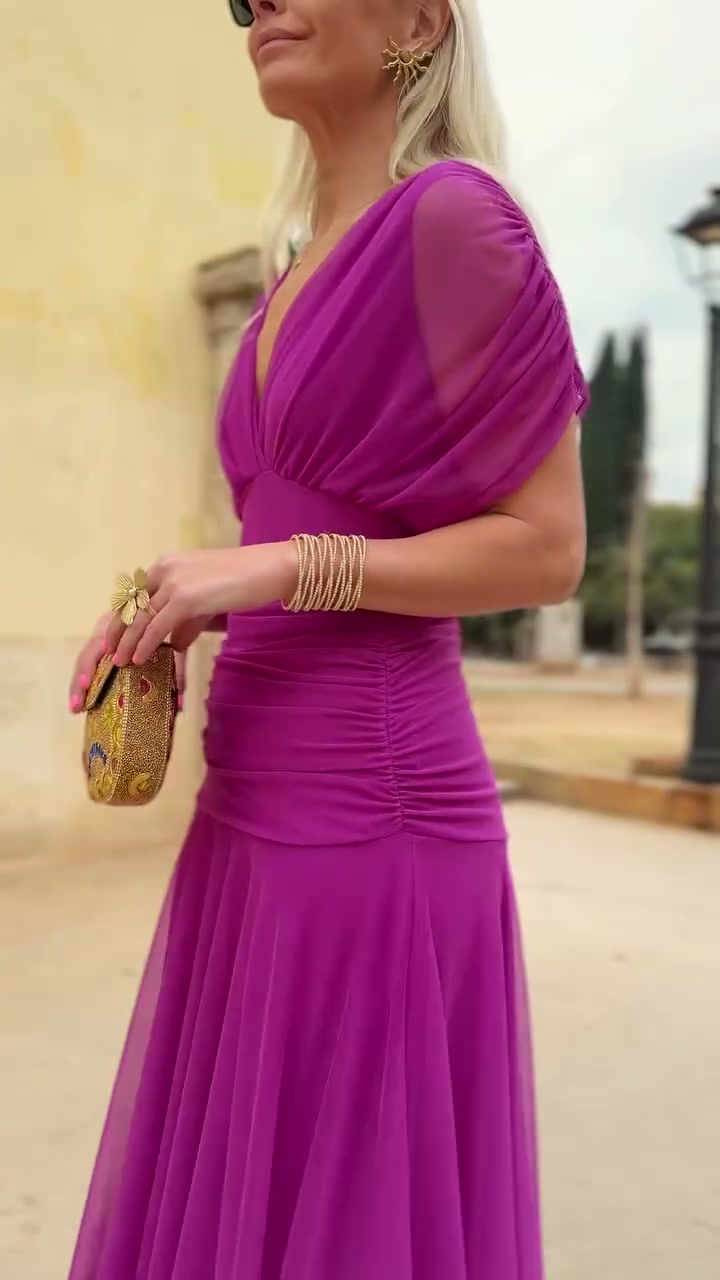 Verolyn - Fuchsia Occasion Dress