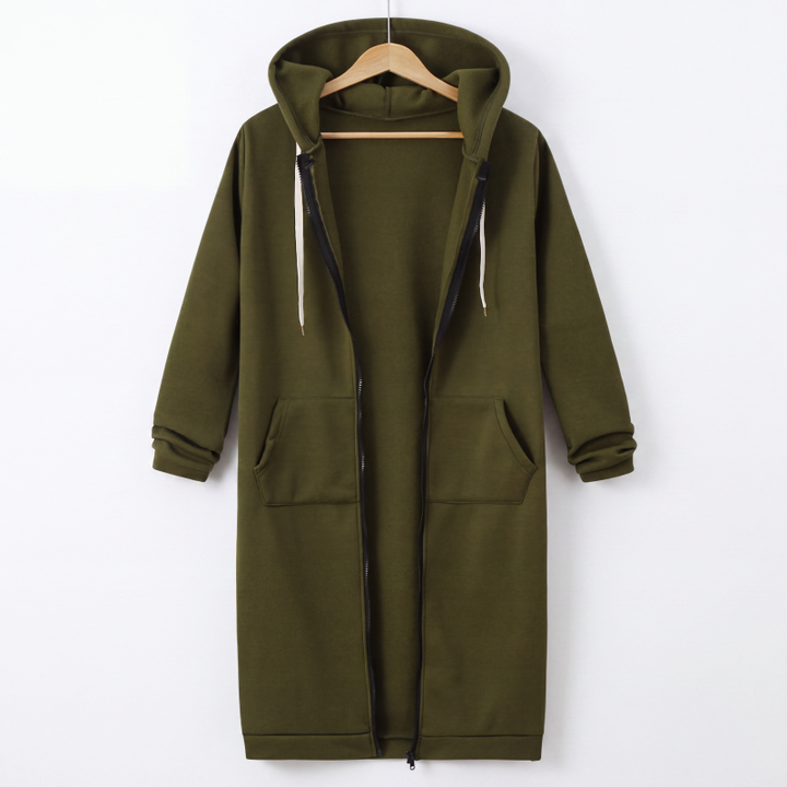 Verolyn fleece-lined long zip-up hoodie – view 21