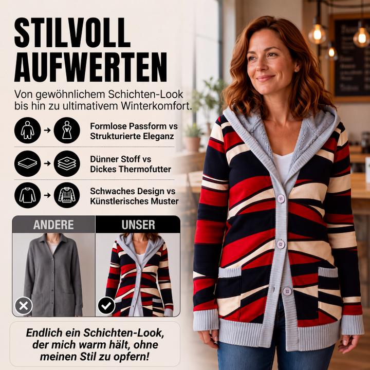Verolyn plush-lined hooded knit cardigan – view 5
