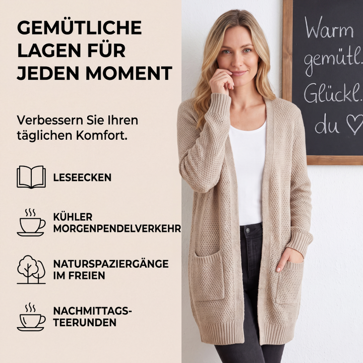 Verolyn plush-lined hooded knit cardigan – view 7