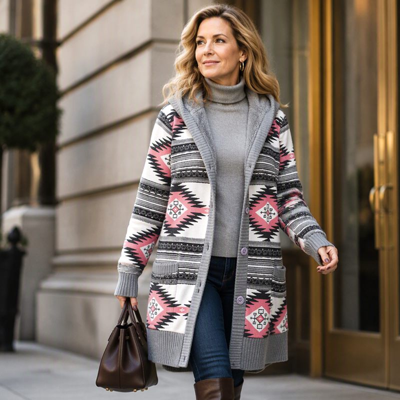 Verolyn plush-lined hooded knit cardigan – view 8