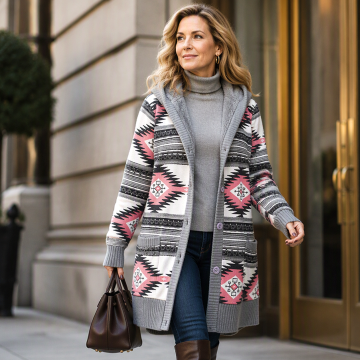 Verolyn plush-lined hooded knit cardigan – view 8