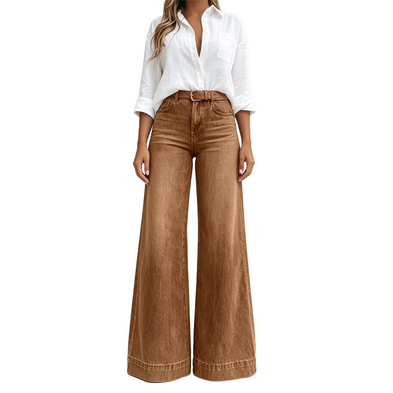 Wide Leg Jeans in Camel — VerolynBoutique