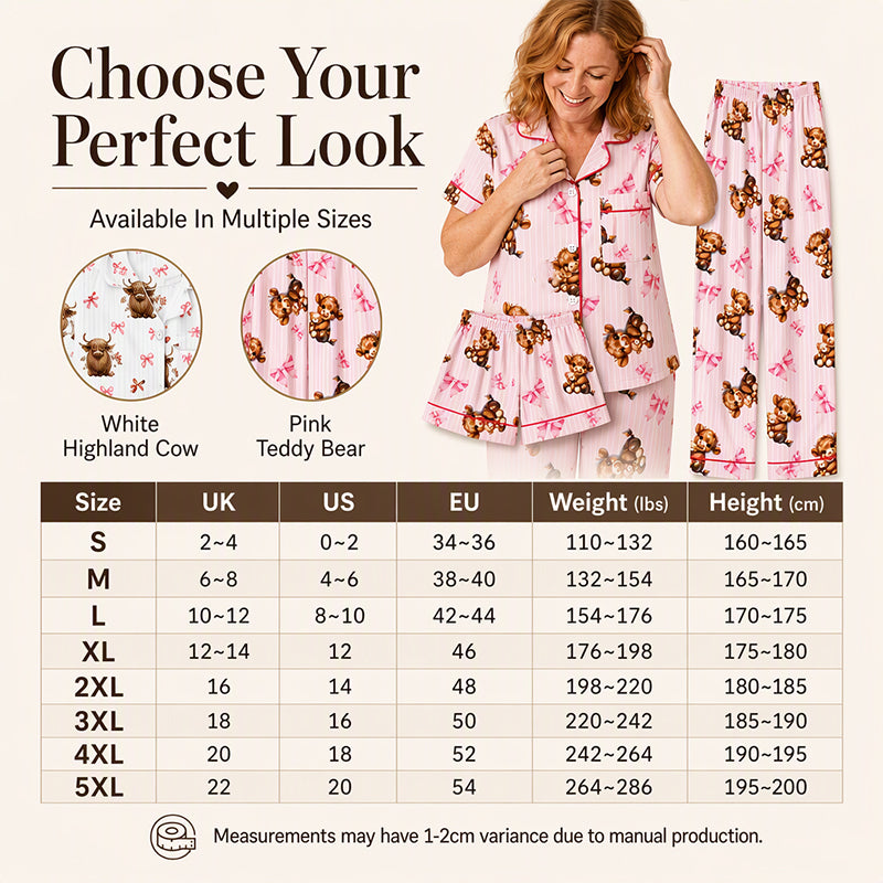 Verolyn highland cow print three-piece pyjama set – view 6
