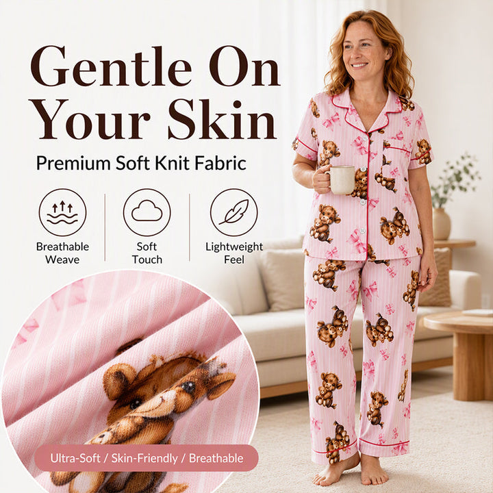 Verolyn highland cow print three-piece pyjama set – view 4