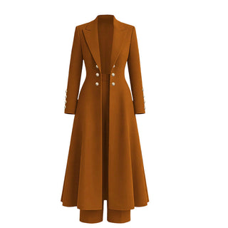 Verolyn long knit coat and trouser set in special colour