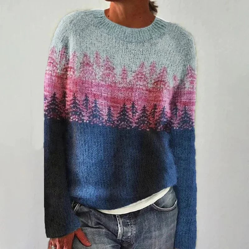 Verolyn sunset forest ombre jumper
