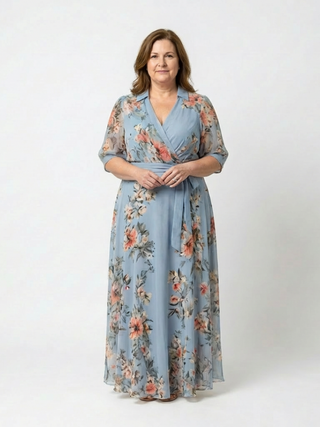 Floral Wrap Maxi Dress in Multicolour — VerolynBoutique